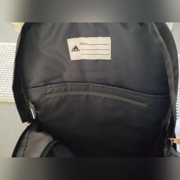 Adidas Grey & Black Stonewashed Rose Gold Accents Backpack Womans/Girls - Picture 8 of 8